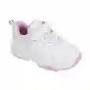 Zapatillas Deportiva Escolar Junior Blanca Rosa T. 26