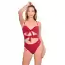 Trikini Con Doble Nudo Rojo Talla L Samia