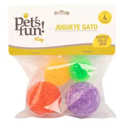 Set De Pelotas Para Gatos Pet'S Fun Play 4Un.