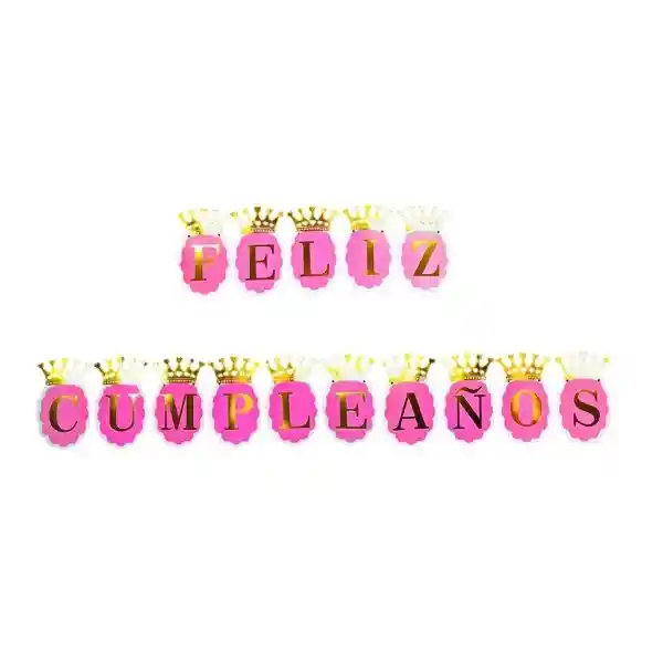 Guirnalda Feliz Cumpleaños Princesas