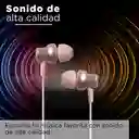 Miniso Audífonos Metalicos Stereo R3 Rosa