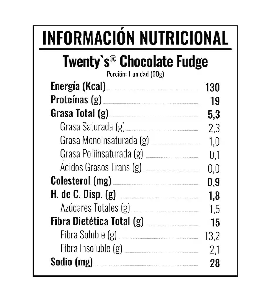 Twentys Barra de Cereal Proteína Chocolate