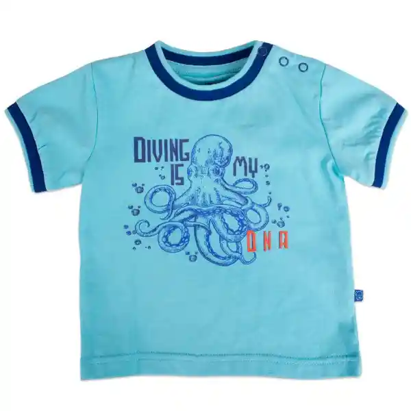 Polera Bebé Niño Turquesa Talla 9 M Pvy656-23Cal Pillín