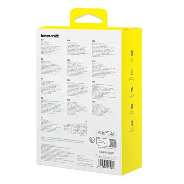 Baseus Cargador Smartphone Auto Enjoyment Pro Cable Tipo C 60W