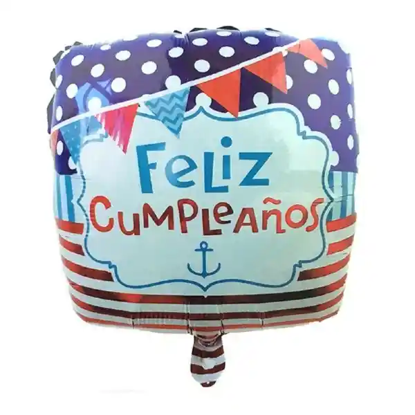 Globo Metálico Feliz Cumpleaños Marinero