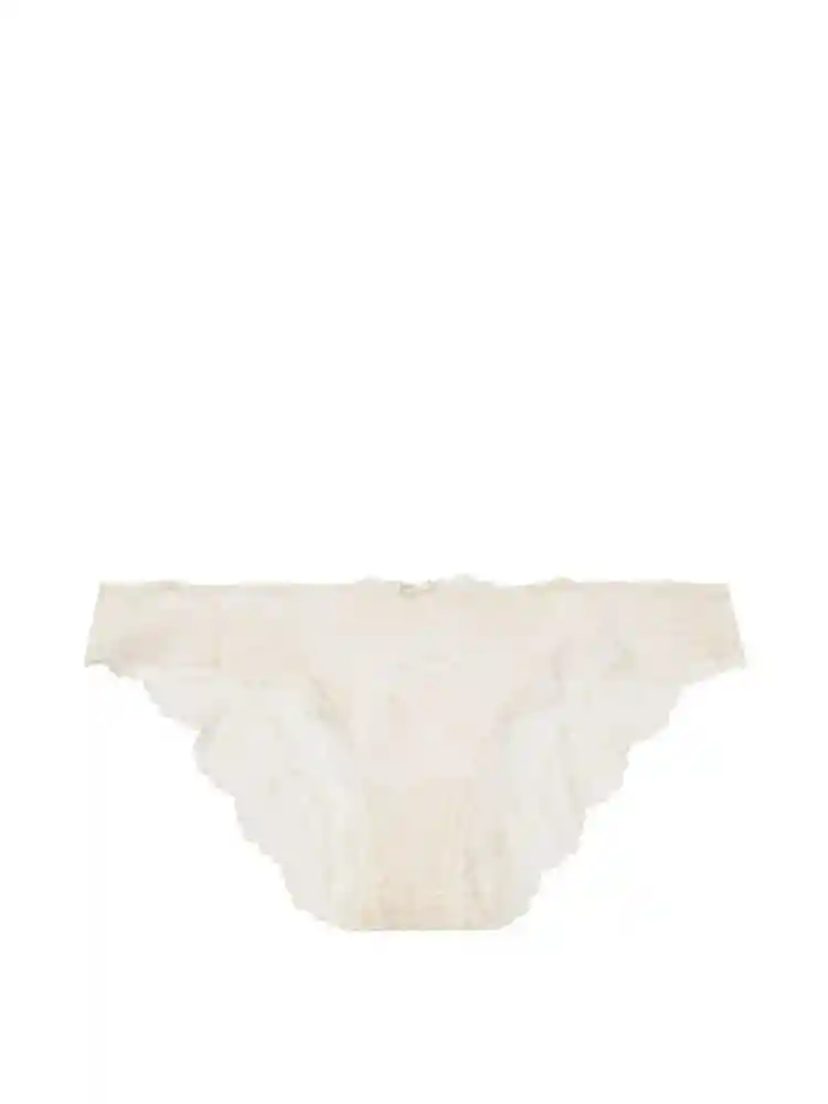 Victoria's Secret Panty Cheekini Con Encaje Blanco Talla M