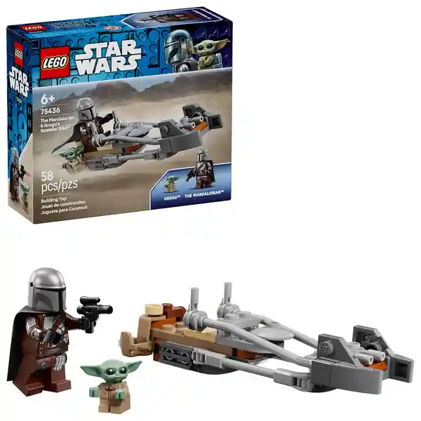 Lego Set de Construcción Moto Speeder Del Mandaloriano y Grogu