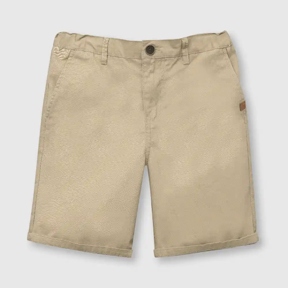 Bermuda Clásico De Niño Beige Talla 4a