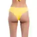Bikini Calzón Alto Con Pretina Amarillo Talla L Samia