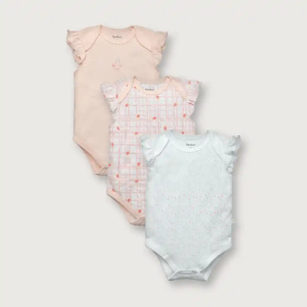 Pack Bodies Manga Alita De Niña Damasco Talla 6m