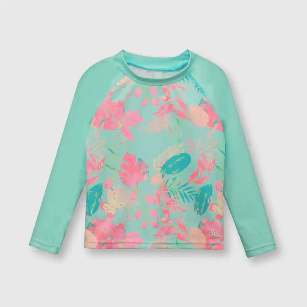 Polera Playa Con Filtro Uv Bebé Niña Calipso Talla 36m