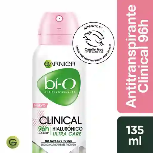 Garnier-Bi-O Antitranspirante Clinical Hialurónico Ultra Care en Spray