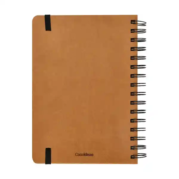 Libreta Forrada Con PU 120 Hojas Con Líneas Café Casaideas