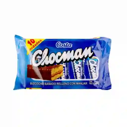 Costa Chocman Pack Biscocho Banado Relleno Con Manjar