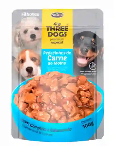 Three Dogs Alimento Húmedo Original Para Perro Cachorro Carne