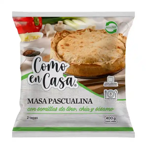 Como en Casa Masa Pascualina Con Semillas