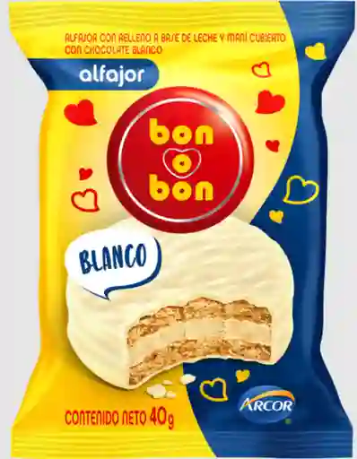 Bon O Bon Alfajor de Chocolate Blanco