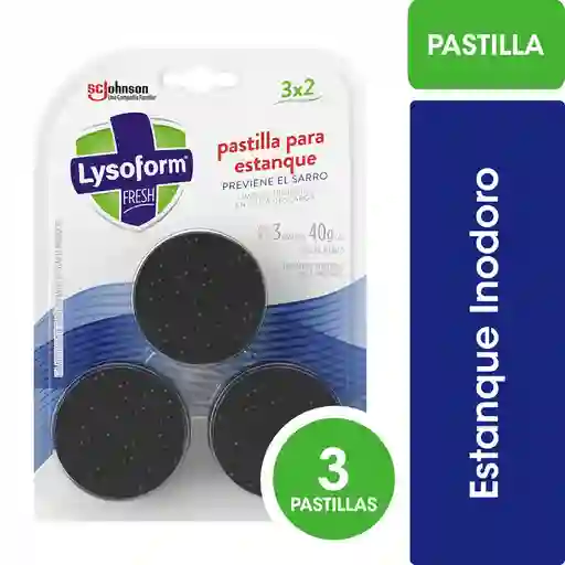 Lysoform Limpiador Para Estanque en Pastilla 40 g x 3 Und