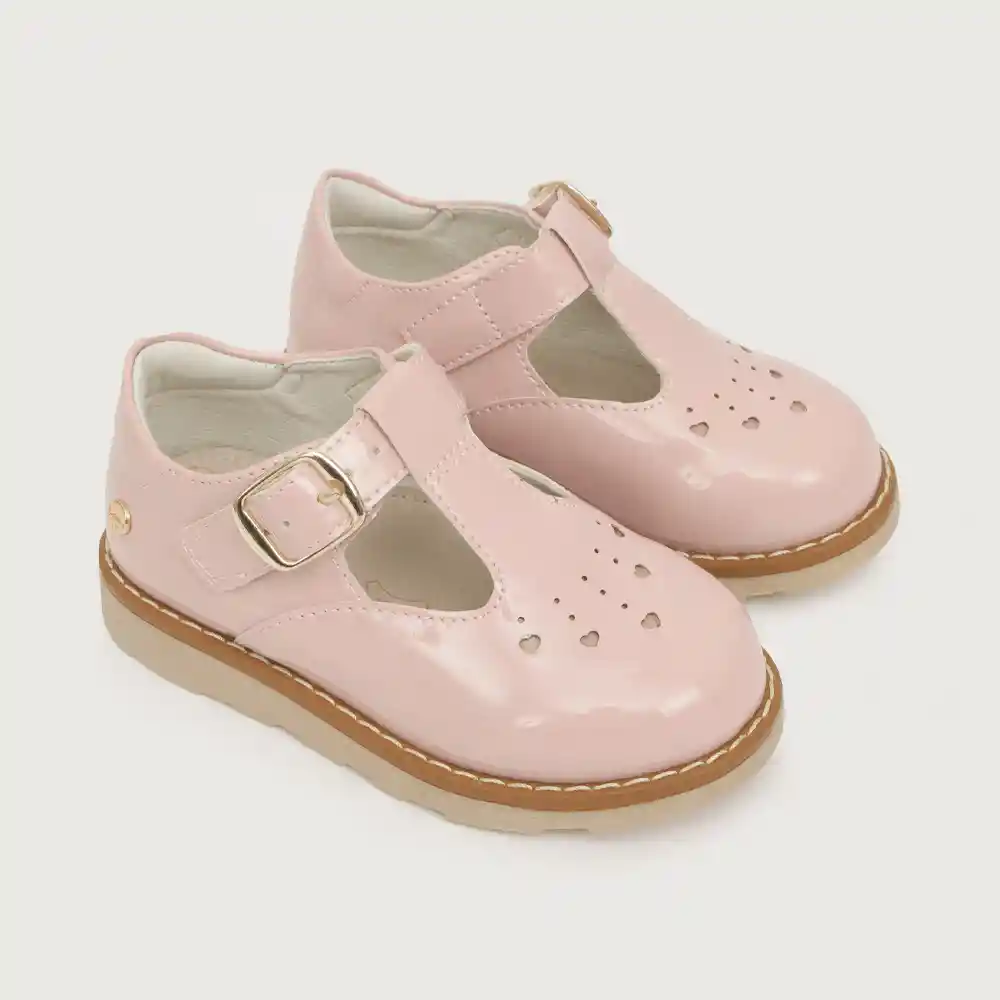 Zapatillas Reina De Charol Niña Rosado Talla 27