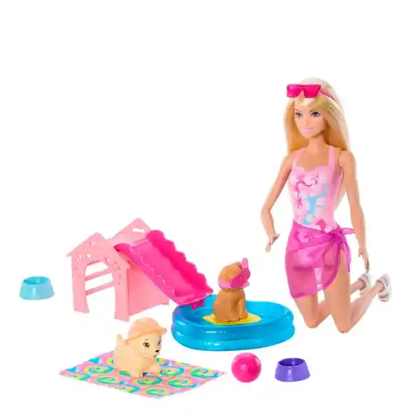 Barbie Muñeca Puppy Pool
