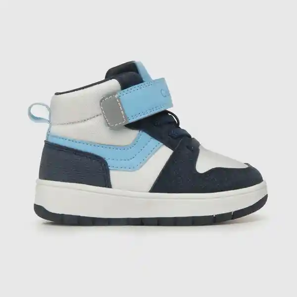 Zapatillas Para Niño Velcro Elástico Retro Azul Talla 22 Colloky