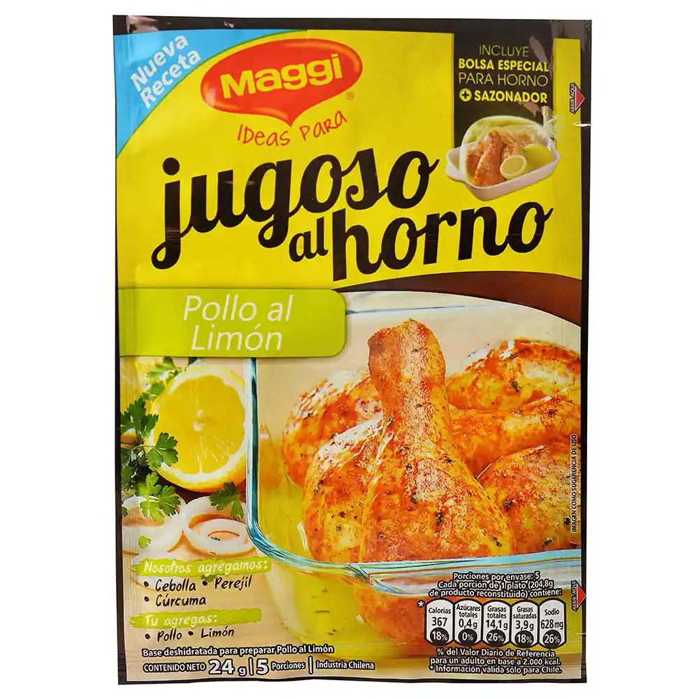 Maggi Jugoso al Horno Pollo al Limón