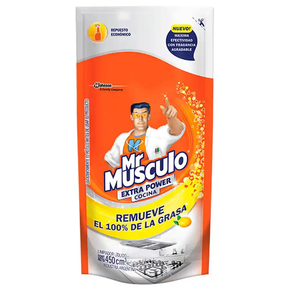 Mr Musculo Limpiador Liquido Antigrasa Extra Power