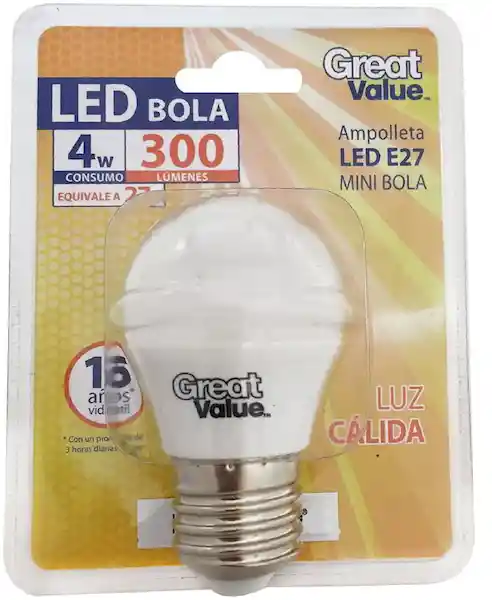 Great Value Bombilla Led A60 7W