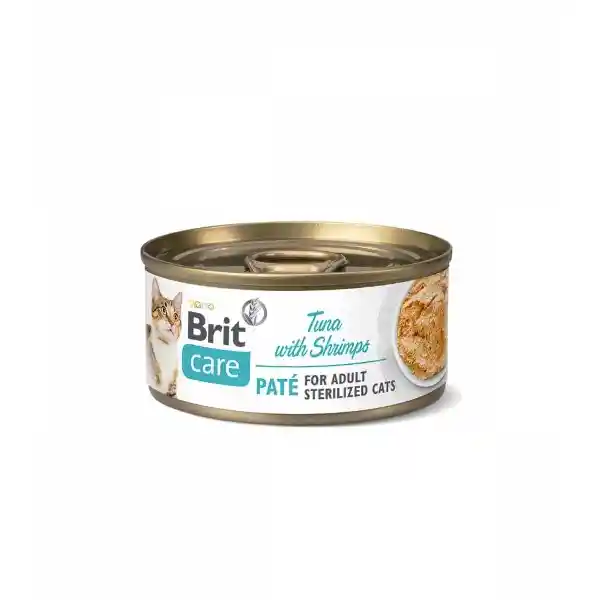 Brit Care Alimento Para Gato Paté Atún y Camarones Esterilizados