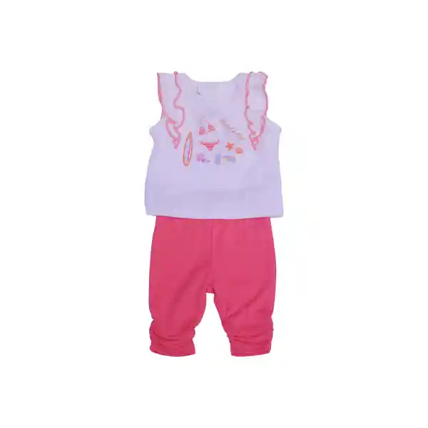 Conjunto Bebe Niña Blanco Pillin 12 M