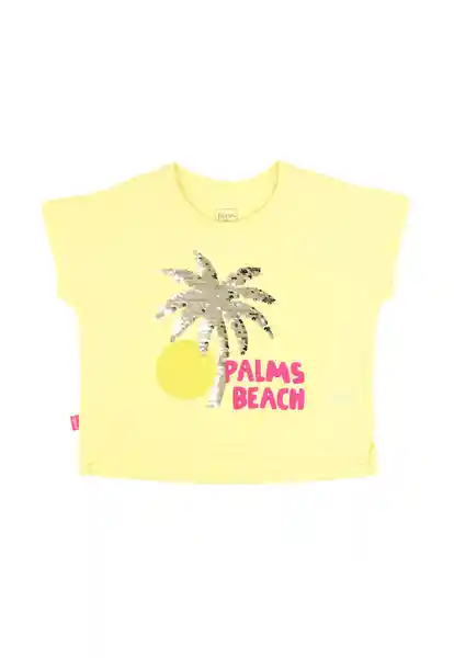 Polera Hombro Caído Holiday Girls Amarillo Talla 06 - 290