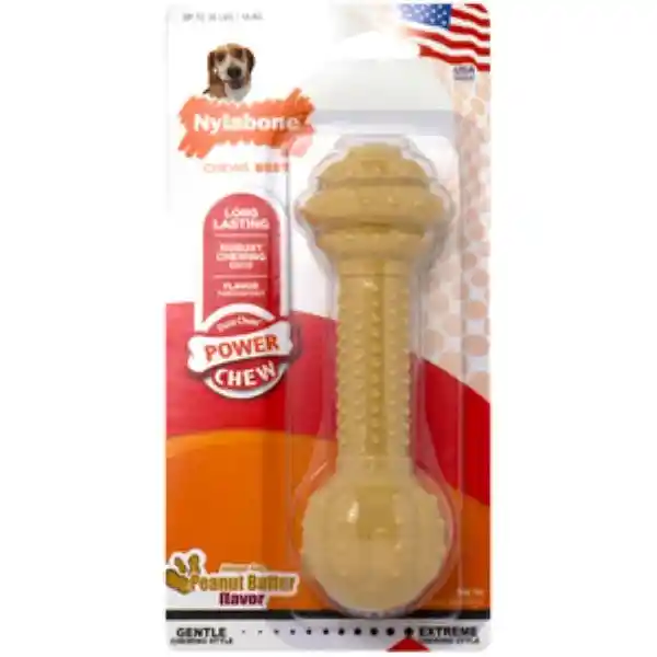 Nylabone Juguete Power Chew Masticable Resistente Cacahuate