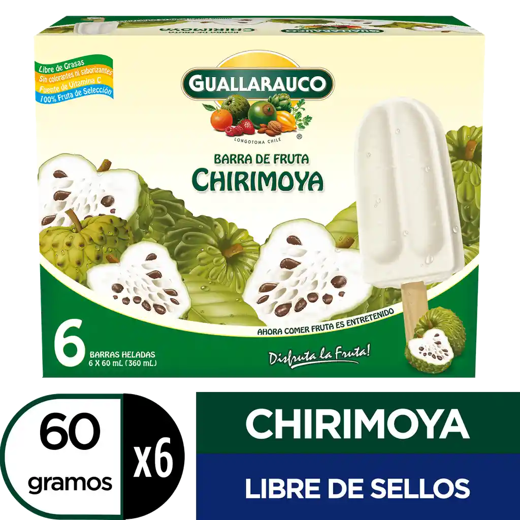 Guallarauco Paleta de Helado Sabor Chirimoya de Leche