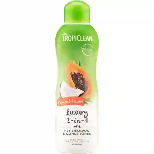 Tropiclean Shampoo Acondicionador para Mascotas Papaya & Coco
