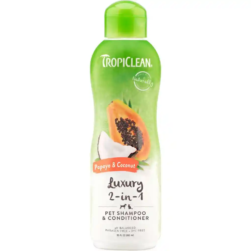 Tropiclean Shampoo Acondicionador para Mascotas Papaya & Coco