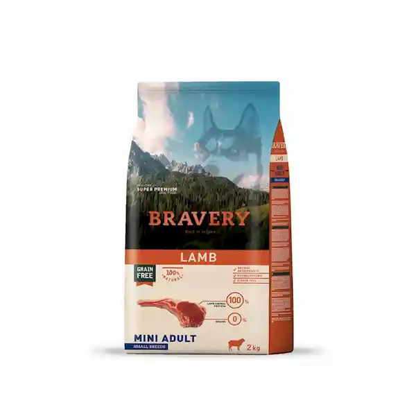 Bravery Alimento Para Perro Lamb Mini Adult Small Breeds