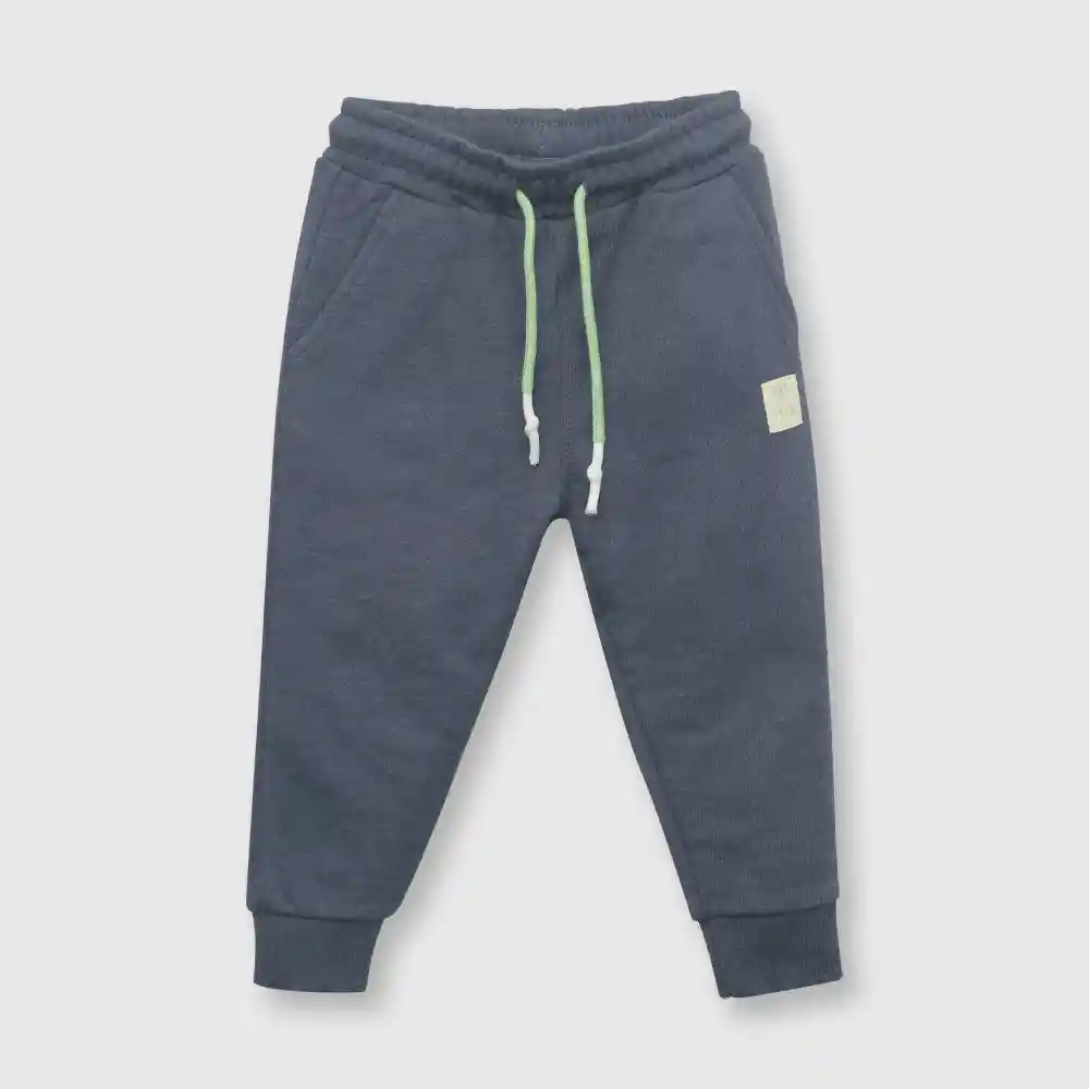 Pantalón De Bebé Con Puño Niño Azul Talla 6/9m