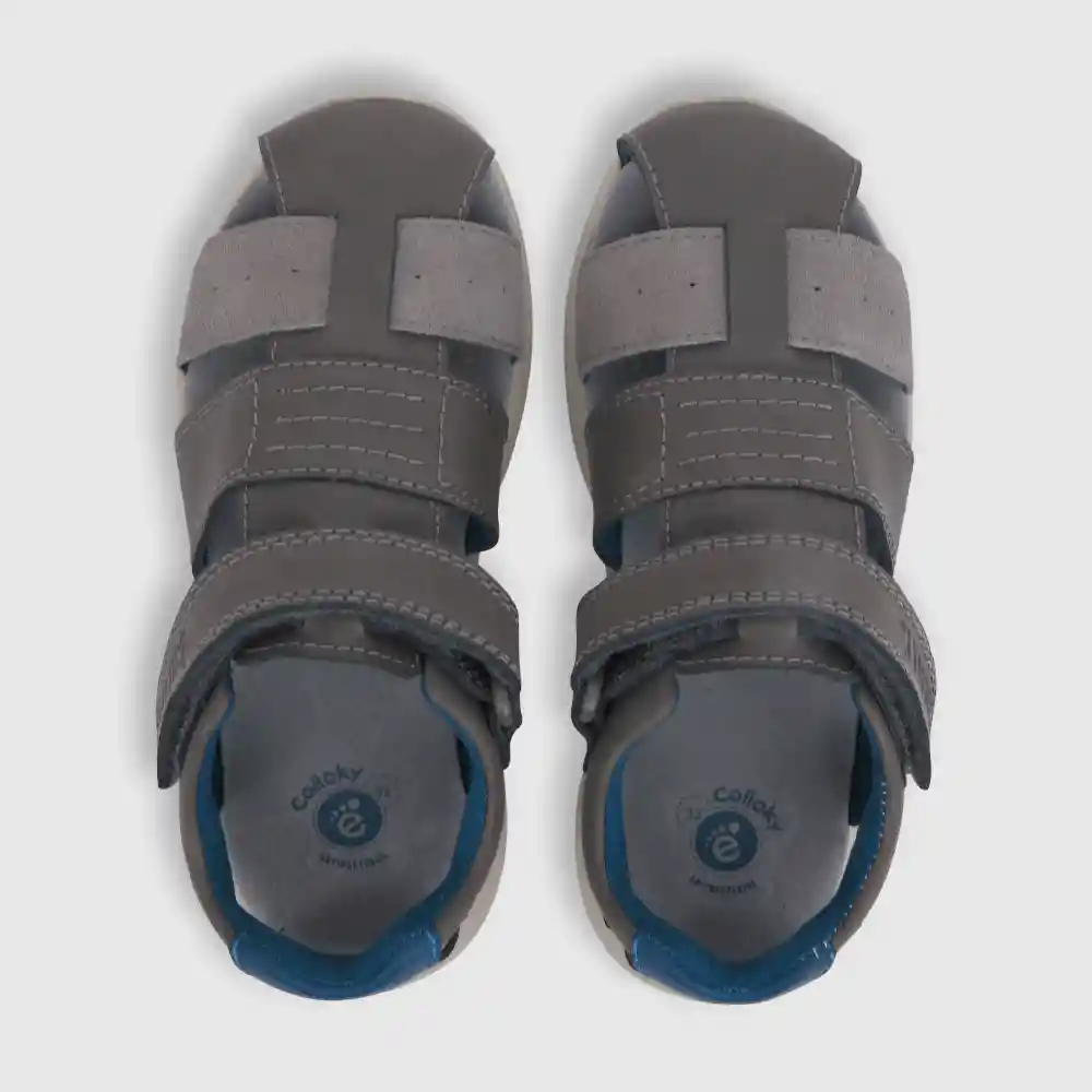 Sandalias Franciscana Cuero De Niño Gris Talla 29