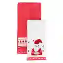 Set de Toalla Algodón Bordado Navidad Casaideas