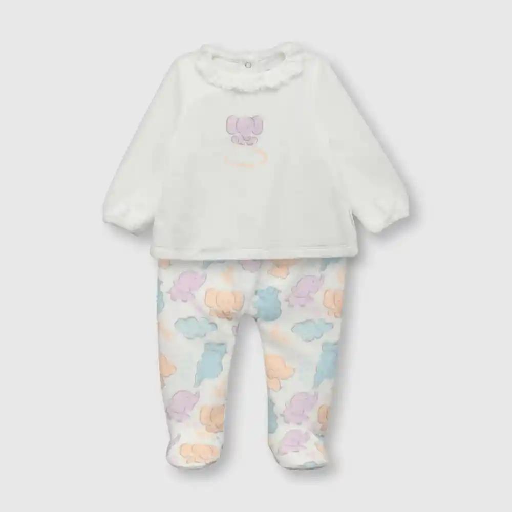 Clemente Elefantes Para Bebé Niña Blanco Talla 3/6m