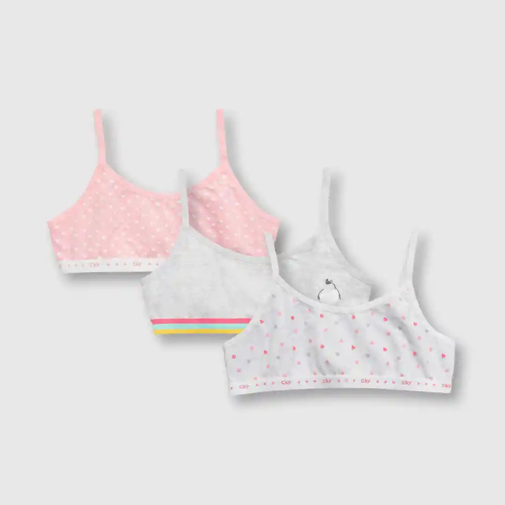 Pack Peto Corazones Niña Blanco Talla 8a
