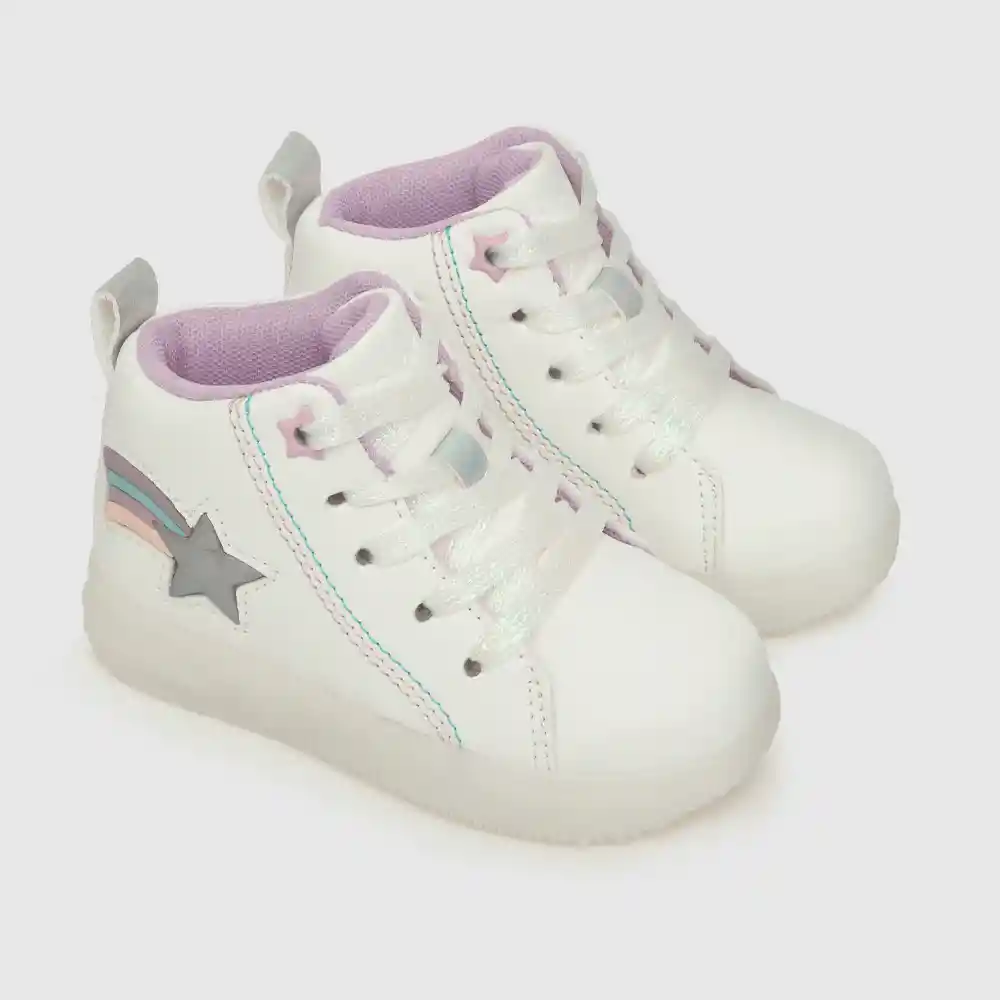 Zapatillas Caña Alta Uv Blanco Talla 27