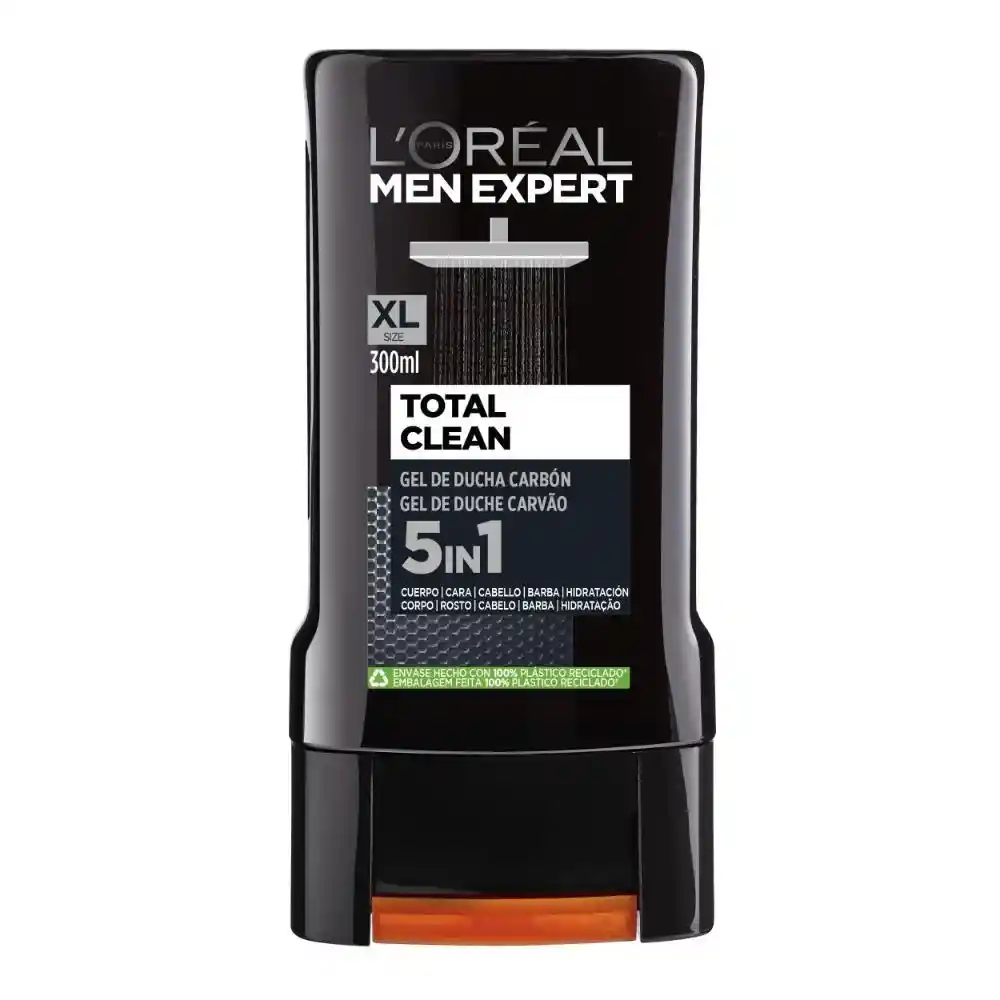 Loreal Paris-Men Expert Gel de Ducha Carbón Total Clean
