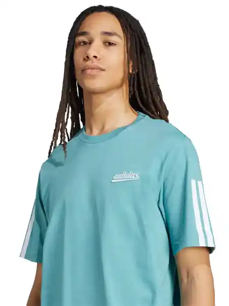 Adidas Polera M Script Tee Verde L KD2260