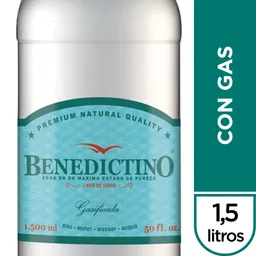 Benedictino Agua Natural con Gas 