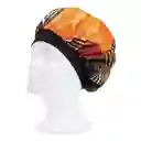 Gorro de Satin Color Naranja y Negro