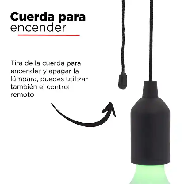 Lámpara Led Con Cuerda Modelo Tm101803 Miniso