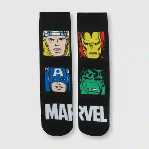 Calcetines Marvel Antideslizante Niño Negro Talla 34/37 Colloky