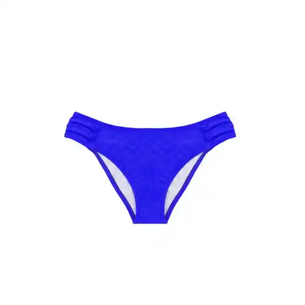 Bikini Calzón Con Drapeado Azul Talla XL Samia