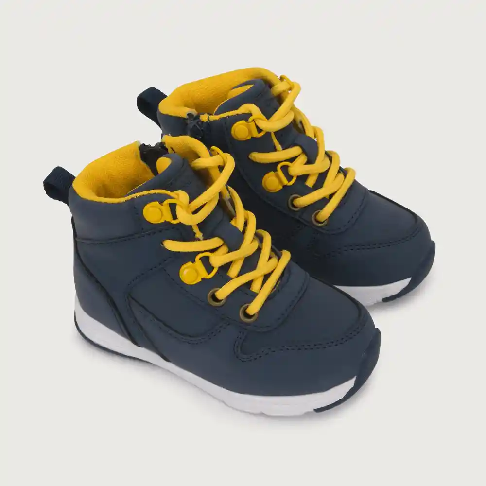 Botines Urbano De Niño Azul/amarillo Talla 25